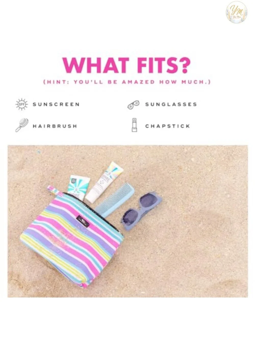 Water-Resistant Toiletry Pouch Cosmetic Bag with Finger Loop